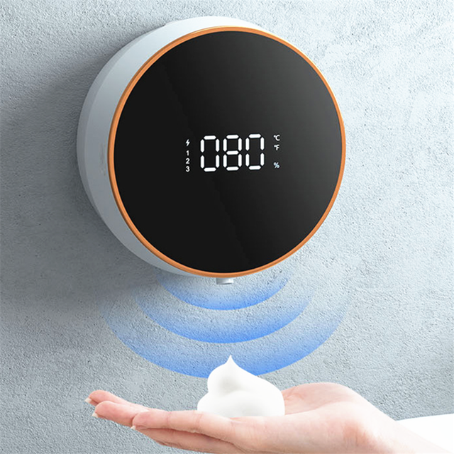 Intelligent Automatic Sensor Foam Dispenser Smart Sensor Rechargeable Liquid Soap Dispenser Touchless Hand Sanitizer Dispenser: USB Digital White