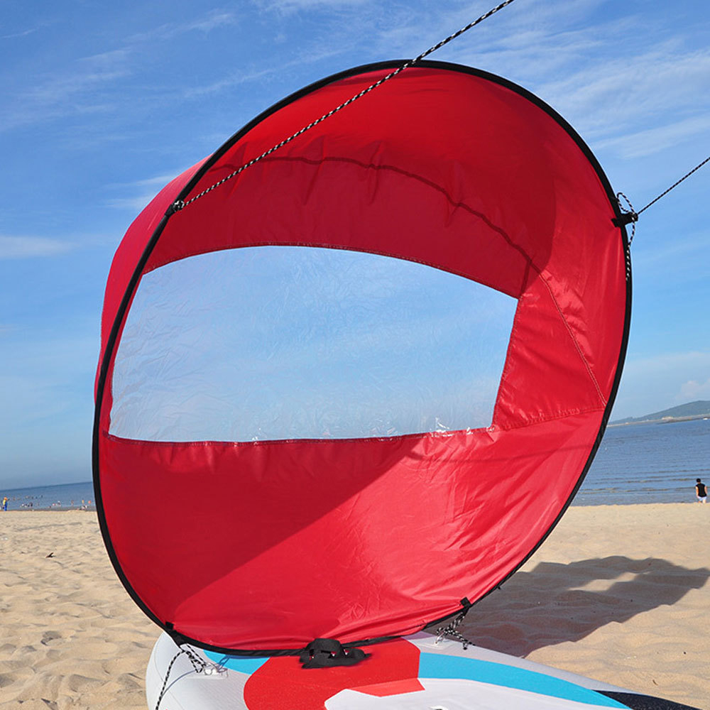 42 "/108 Cm Zeil Opvouwbare Kajak Boot Wind Zeil Kano Sup Paddle Board Met Clear Window Drifting Varen accessoire