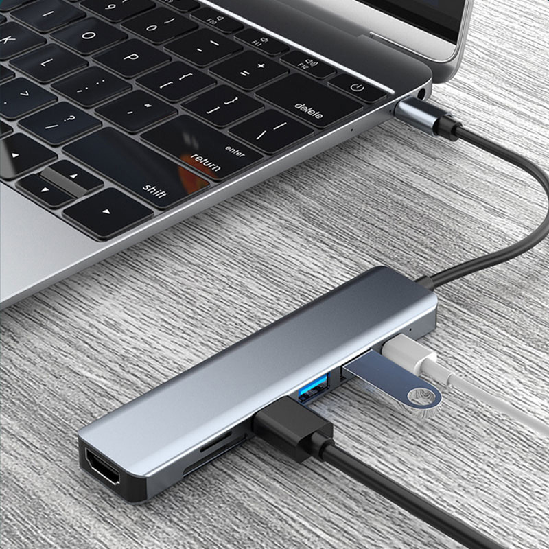Usb c hub type c splitter til hdmi 4k thunderbolt 3 dokkingstasjon bærbar adapter med pd sd tf  rj45 for macbook air  m1 thinkpad