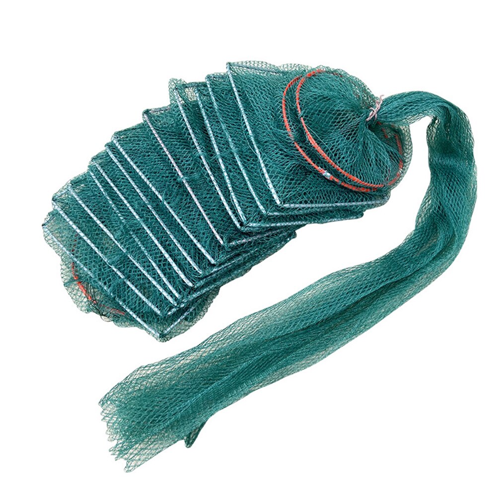 Portable 4/6 Holes Fishing Net Lobster Mesh Cage Foldable Crab Fish Crayfish Catcher Trap Casting Network Outdoor Fishing Tools