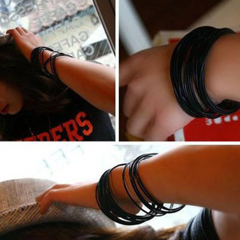 10 stuks puur zwarte armband voor volwassenen en kinderen, sieraden, fluorescerende mooie armbanden, lichtgevende gelei, siliconen,  u9 6