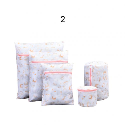 Bolsa de lavandería de malla de 5 uds que previene la deformación de ropa red gruesa estilo japonés sujetador grueso bordado bolsa de almacenamiento de ropa interior: 2
