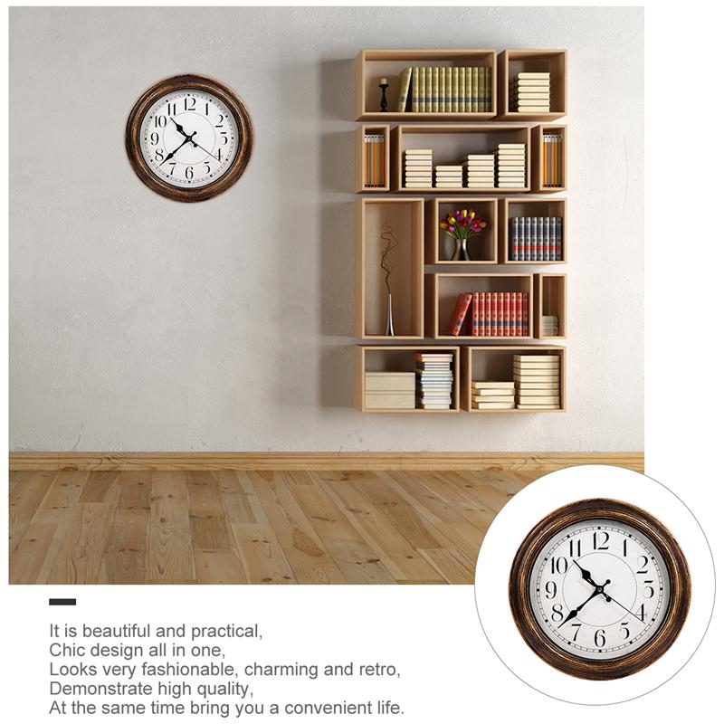 1Pc Retro Clock Decoration Nordic Style Wall Clock Household Hanging Clock