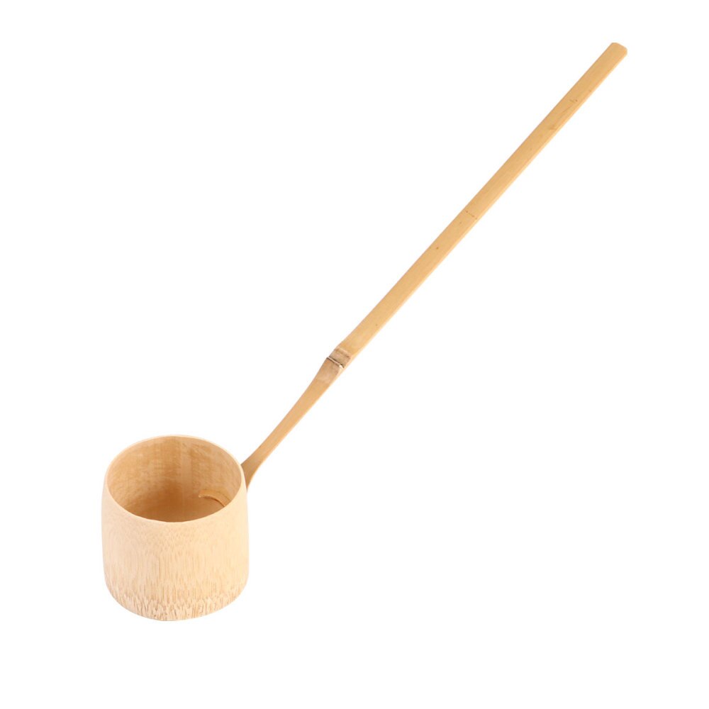 1pc Bamboo Ladle Japanese Style Water Ladle Long Handle Tea Spoon Bamboo Spoon