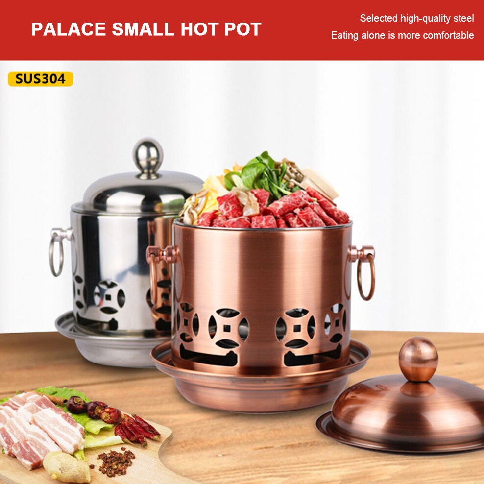 304 Stainless Steel Alcohol Stove Single Small Pot Home Alcohol Stove Pot Hotel Self-Service Dry Pot Small Saucepan