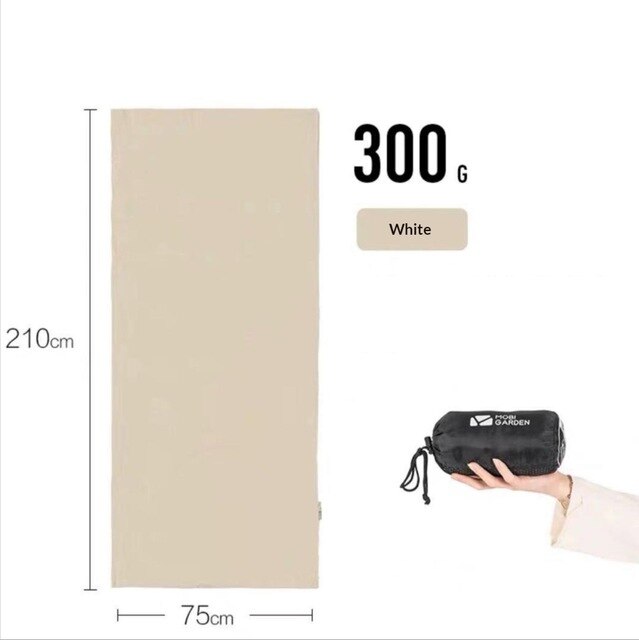 Mobi garden - sac de couchage de camping en plein air en coton résistant aux salissures - doublure fine et portable pour adulte - doublure multifonctionnelle pour voyage et santé: Blanc