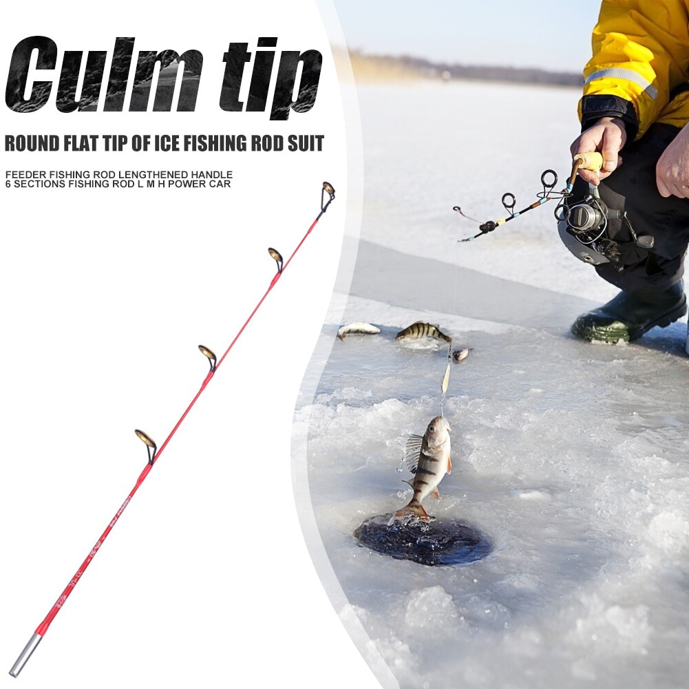 36/56cm Feeder Fishing Rod Outdoor Fishing Rod Round Tip Short Sections Handle Winter Fishing Rods Tackle Outdoor Fishing