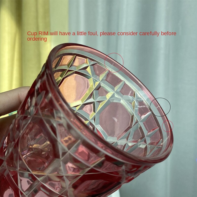 Water Cup Glas Rotan Plaid Mark Sterrenhemel Cup Creatieve Water Cup Bar Ktv Levert Gesneden Glas Water Cup 1pc/2Pc