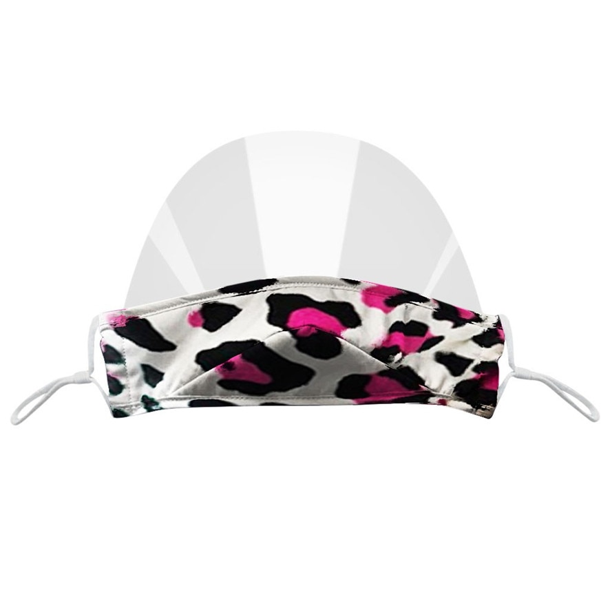 Adult Lip Language Visual Transparent Printed PVC Safety Faces Shields Screen Spare Visors For Camouflage Faces Protection