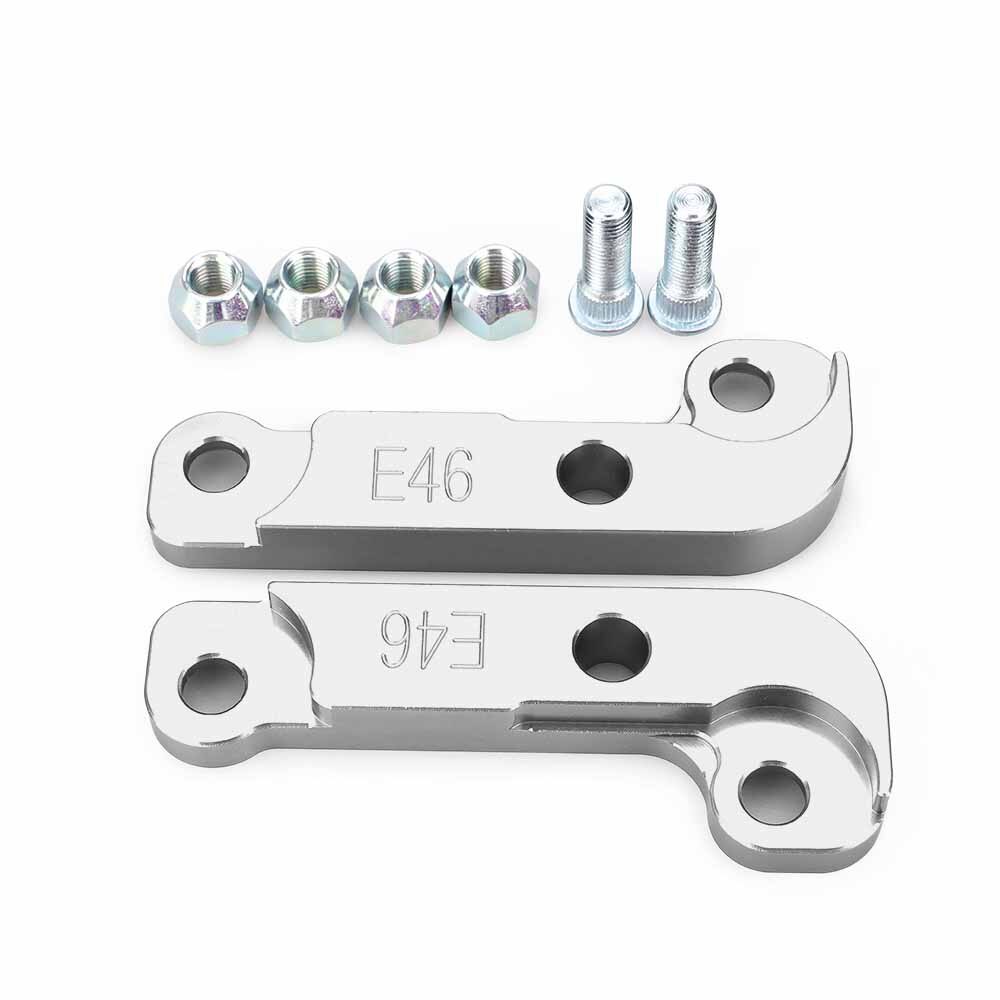 Drift Lock Aluminum Car Increasing Turn Angle Adapter Drift Lock Kit for BWM E46 M3 Adapter increasing turn angle about 25%: Silver