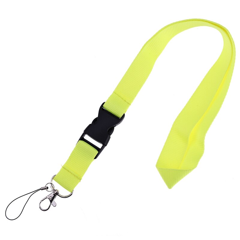 Colorful Black Blank Plain Key Lanyard Badge ID Holders Phone Neck Straps Hanging Rope Keychains Lanyard Rope