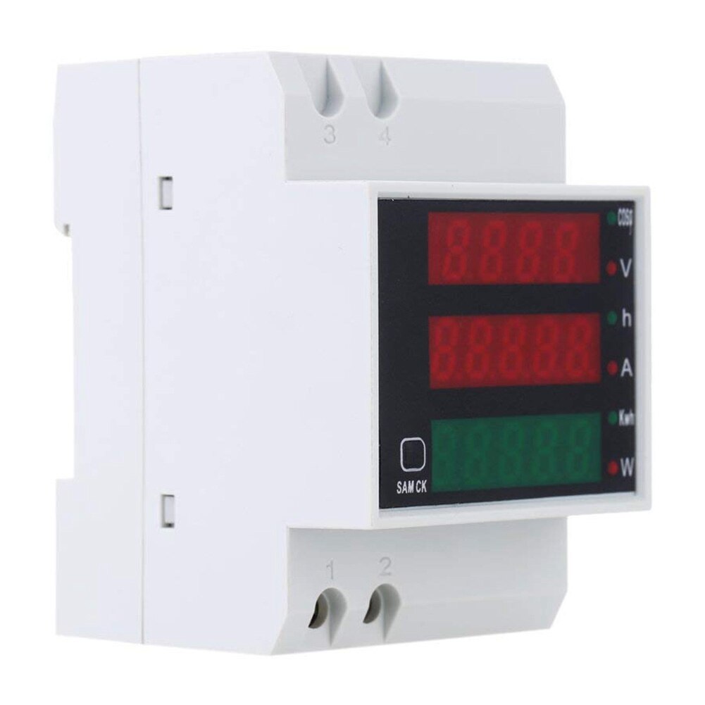 AC 200-450V power meter DIN rail type digital display ammeter voltmeter