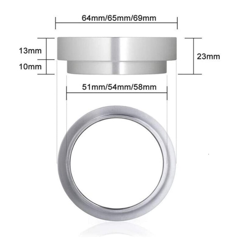 58Mm Espresso Doseren Trechter, Roestvrij Staal Koffie Doseren Ring Compatibel Met 58Mm Filterhouder