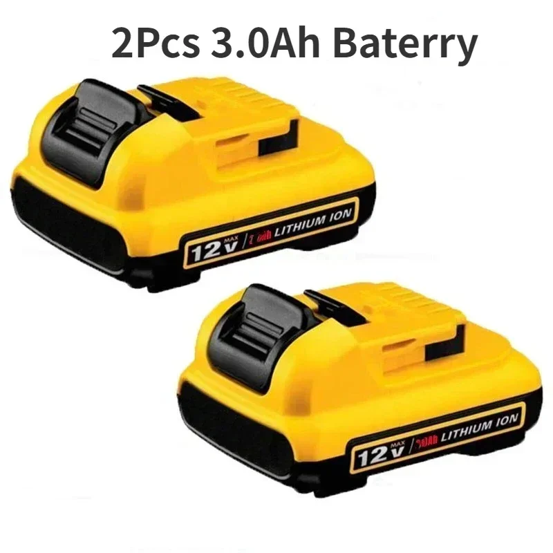 Aleaivy för dewalt 6.0ah ersättnings-dcb 120 litiumjonbatterier 12v 3ah dcb 123 dcb 125 dcb 124 dcb 122 dcd 710 elverktygsbatteri: Blå