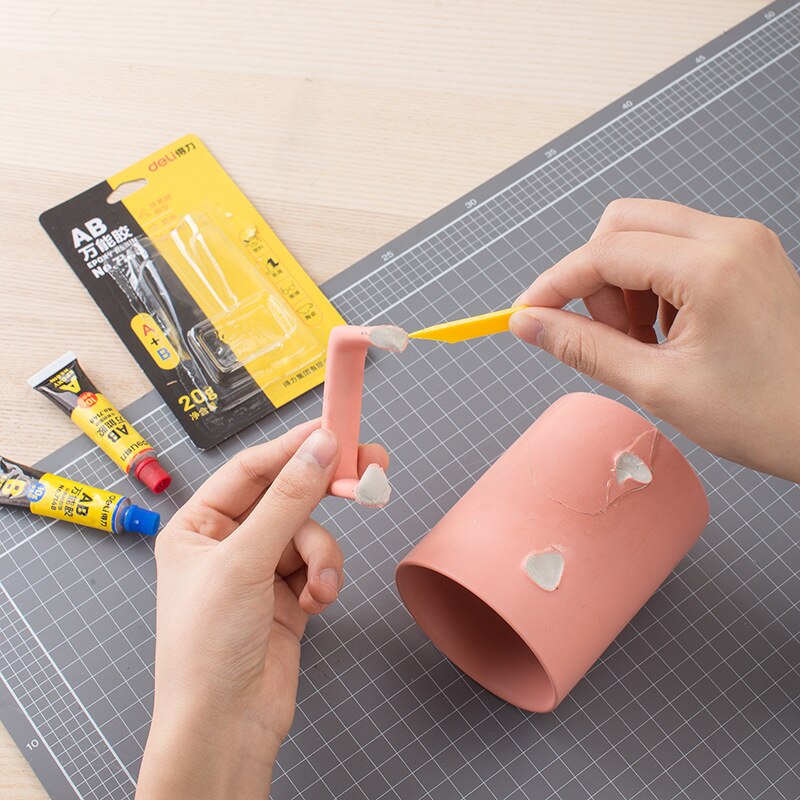 Pegamento de resina epoxi A + B, contacto líquido adhesivo para vidrio, Metal, cerámica, plástico, madera, juguete DIY, papelería de piedra, oficina, escuela F703