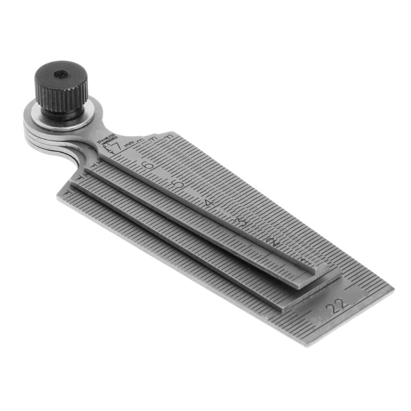 Medidor cónico de agujero de 0mm-29mm, Regla de medición de profundidad, herramienta de inspección de 80mm