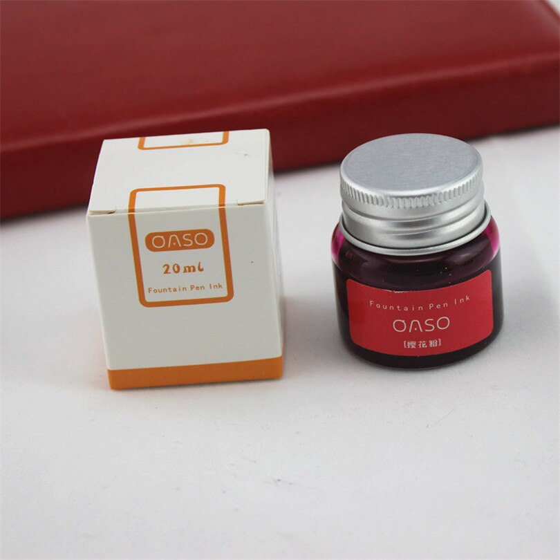 20ml Bottled Glass Smooth Writing Fountain Pen Ink Refill School Student Stationery Office Supplies 9 Colors