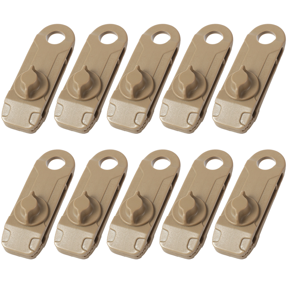 10Pcs Camping Tent Winddicht Herbruikbare Bevestiging Shark Clips Klemmen Draagbare Luifel Luifel Tarp Koord Gesp Spanner Tent Accessoire: Mud
