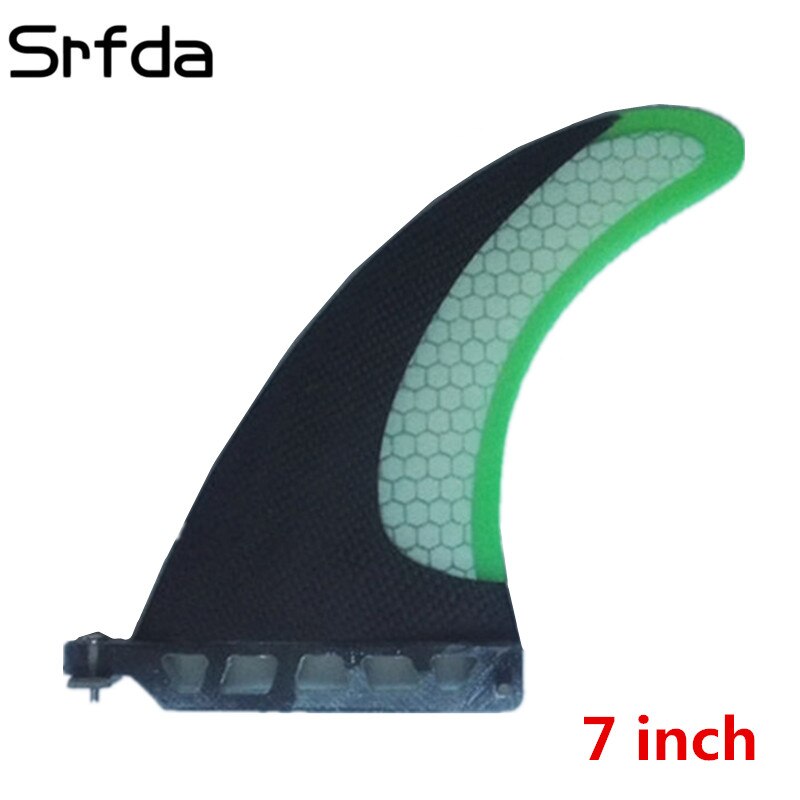 Srfda surffausrivat, koko 7 "ja 2 kpl gl wir surffilauta longboard fin hunajakenno hiili surffausrivat: Vaaleanvihreä