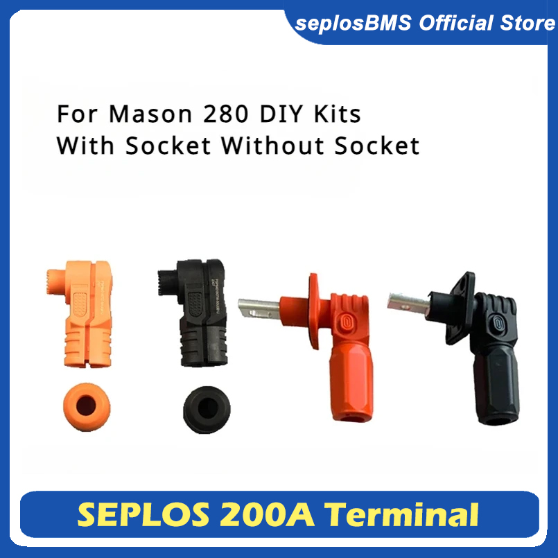 Seplos Battery Terminal Battery Case Input Output Terminal Connector 200A for Lifepo4 Home Energy Storage Battery Pack Retardant