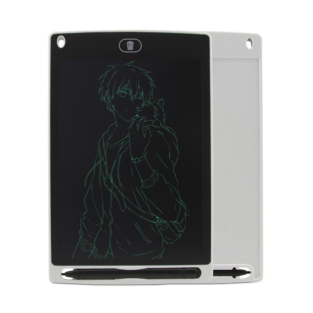 CHUYI 8.5&quot; LCD Drawing Tablet Digital Graphics Handwriting Board Writing Record Notes Touch Pad With Stylus Pen For Kids: white
