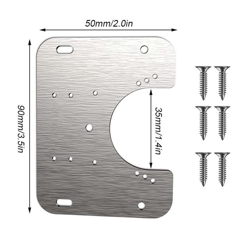 1/2/4pcs Hinge Mounting Plate with Screws Adapts to Hinge Cups of Different Sizes Easy Mount Concealed Cabinet Hinge XHC88