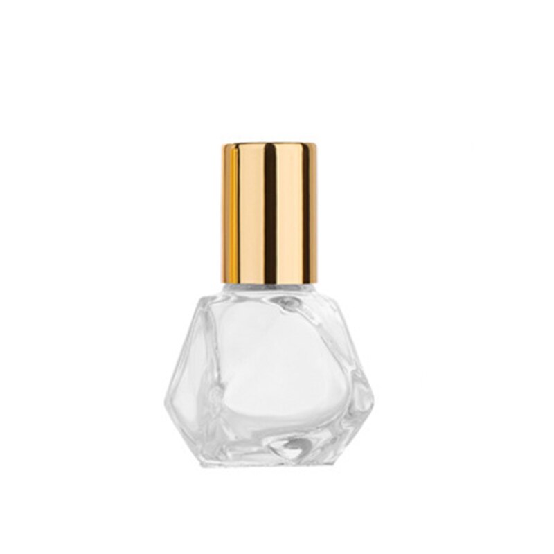 Lote de 10 unidades de botellas de rodillo de aceite con pentagrama de 8ml, esmerilado, con bola de Metal, bote de rodillo para muestra de Perfumes: Gold model 1