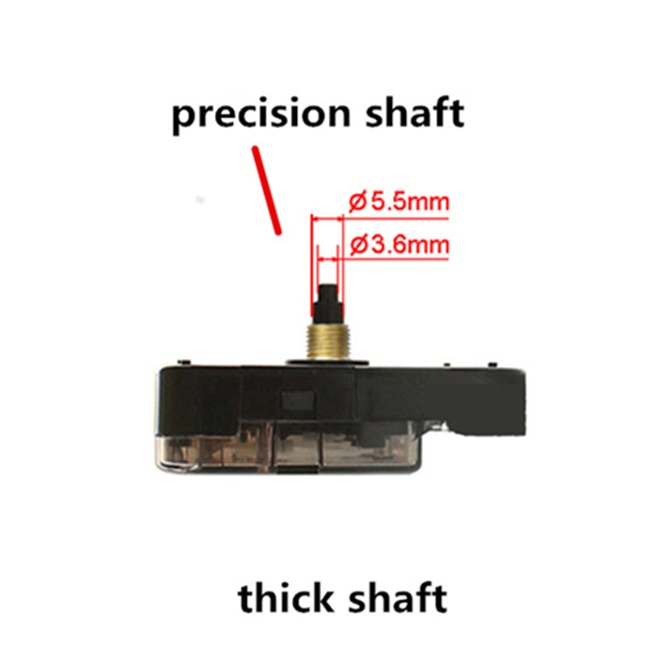 Mecanismo de reloj de pared precision 12888, 8/11/13/16/19/22mm, máquina de movimiento de cuarzo, Kit de reparación de Manos negras, sustitución de herramienta con gancho