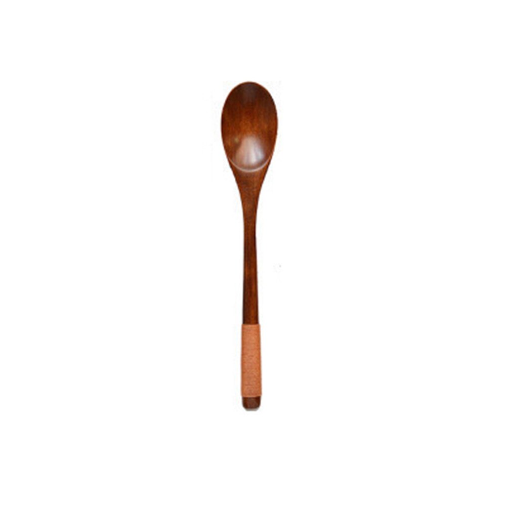 Baby Teaspoon Spoon Food Feeding Spoon Fork Utensils Long Handled Wooden Soup Spoon Children Tableware: A2