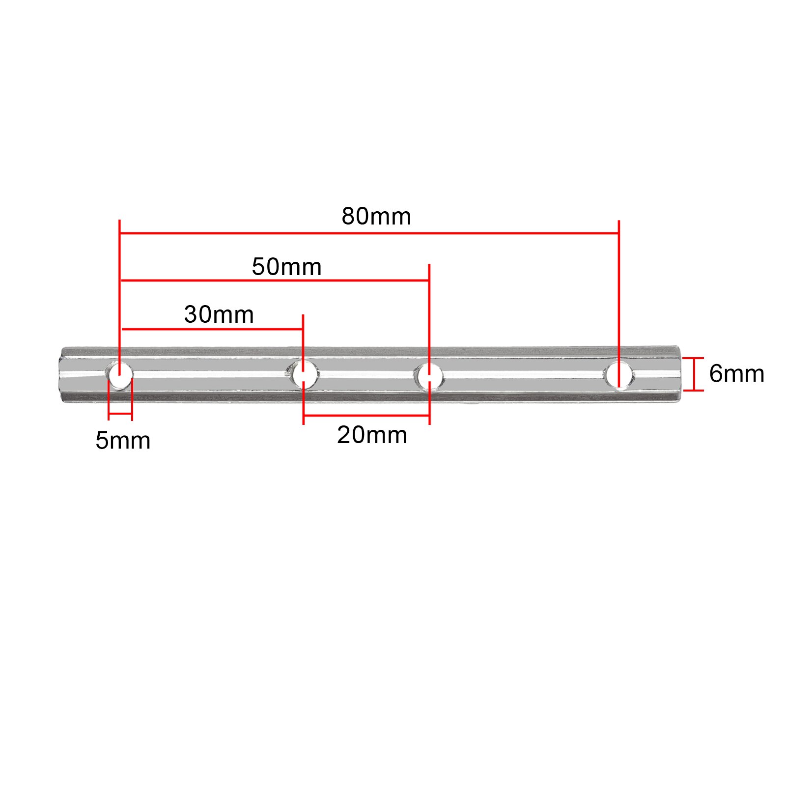10pcs 180 Degree Aluminium Extrusion Profile Straight Joint Inside Connector Aluminium Profile Fittings Strip With M5