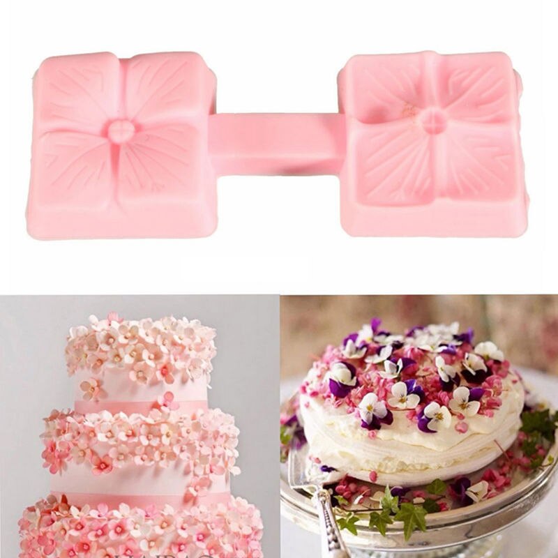Outils en Silicone pour gâteau Fondant Rose 3D, STOCK américain, mignon, fleur, chocolat, Sugarcraft, moule, coupeur