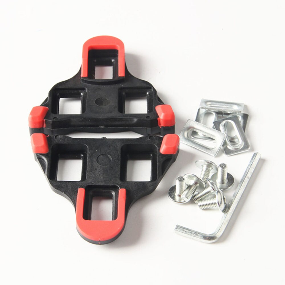 Vélo auto-verrouillage pédale taquet vélo de route chaussures crampons plaque de verrouillage attelle pour Shimano équitation attelle groupe serrure: Red