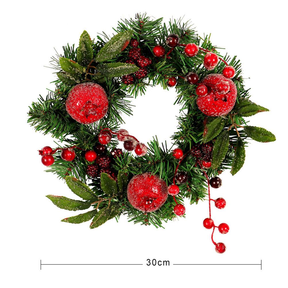AsyPets Simuleren Granaatappel Krans Guirlande Floriation Opknoping voor Kerst Deur Raamdecoratie-35