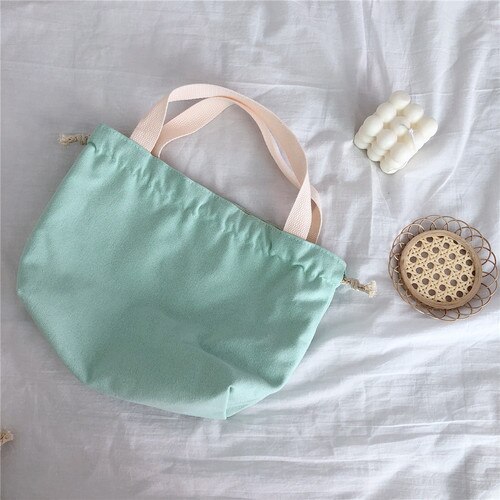 Trekkoord Tassen Vrouwen Casual Solid Canvas Handtassen Pouch Mini Draagbare Schouder Purse Koreaanse Stijl Ulzzang Vintage Harajuku Chic: 25