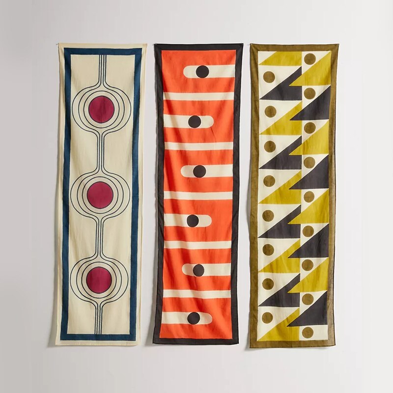 Tapiz geométrico psicodélico para colgar en la pared, alfombras de pared con estampado de simplicidad Bohemia, Celestial, Hippie, decoración de dormitorio, arte bohemio para el hogar