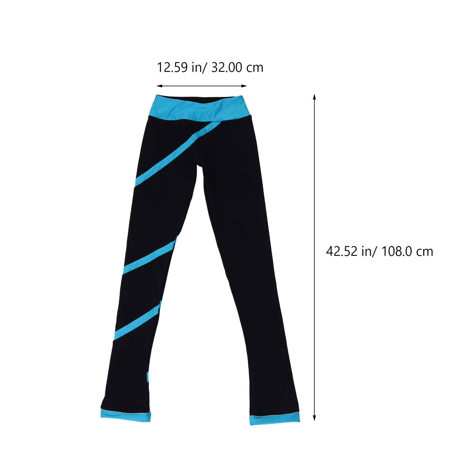 Skating Pants With Spiral Strip Figure Skating Training Pants For Women