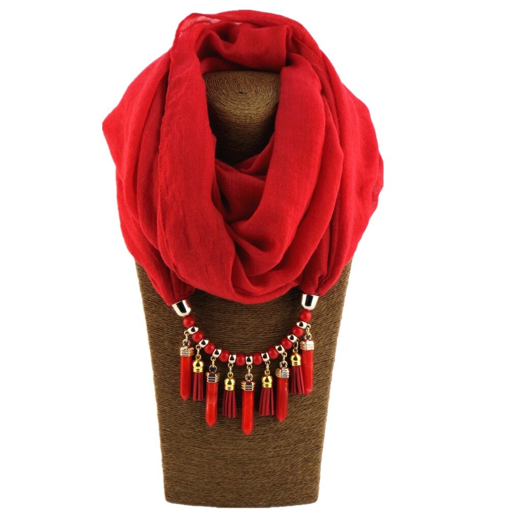 Ethtic Silk Scarf Necklace Neckerchief Scarves Tassels Women Printed Silk Muffler Scarfs Choker Statement Jewelry Luxury Bijoux