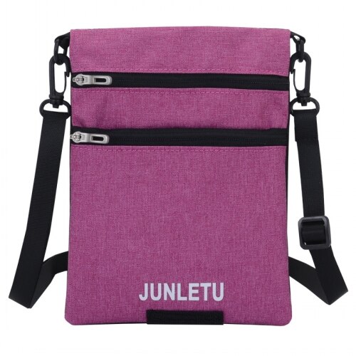 Double-Sided Travel Passport package Document Travel ID Card Storage Bag Shoulder Bags Hanging Neck Bag: Rose red