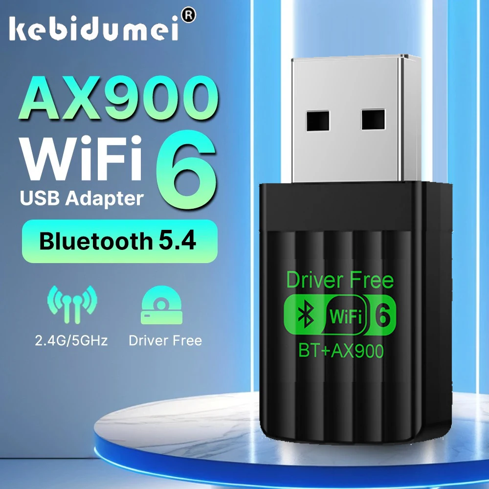 900Mbps USB WiFi Bluetooth 5.4 Adapter 2in1 Dongle Dual Band 2.4G 5GHz USB WiFi 6 Network Wireless Wlan Receiver DRIVER FREE