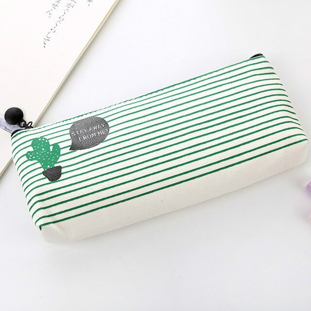 Cute Kawaii Canvas Pencil Case High Capacity Pen Bags Cute Letter Pencil Bags For Girls School Supplies Korean Stationery: 49