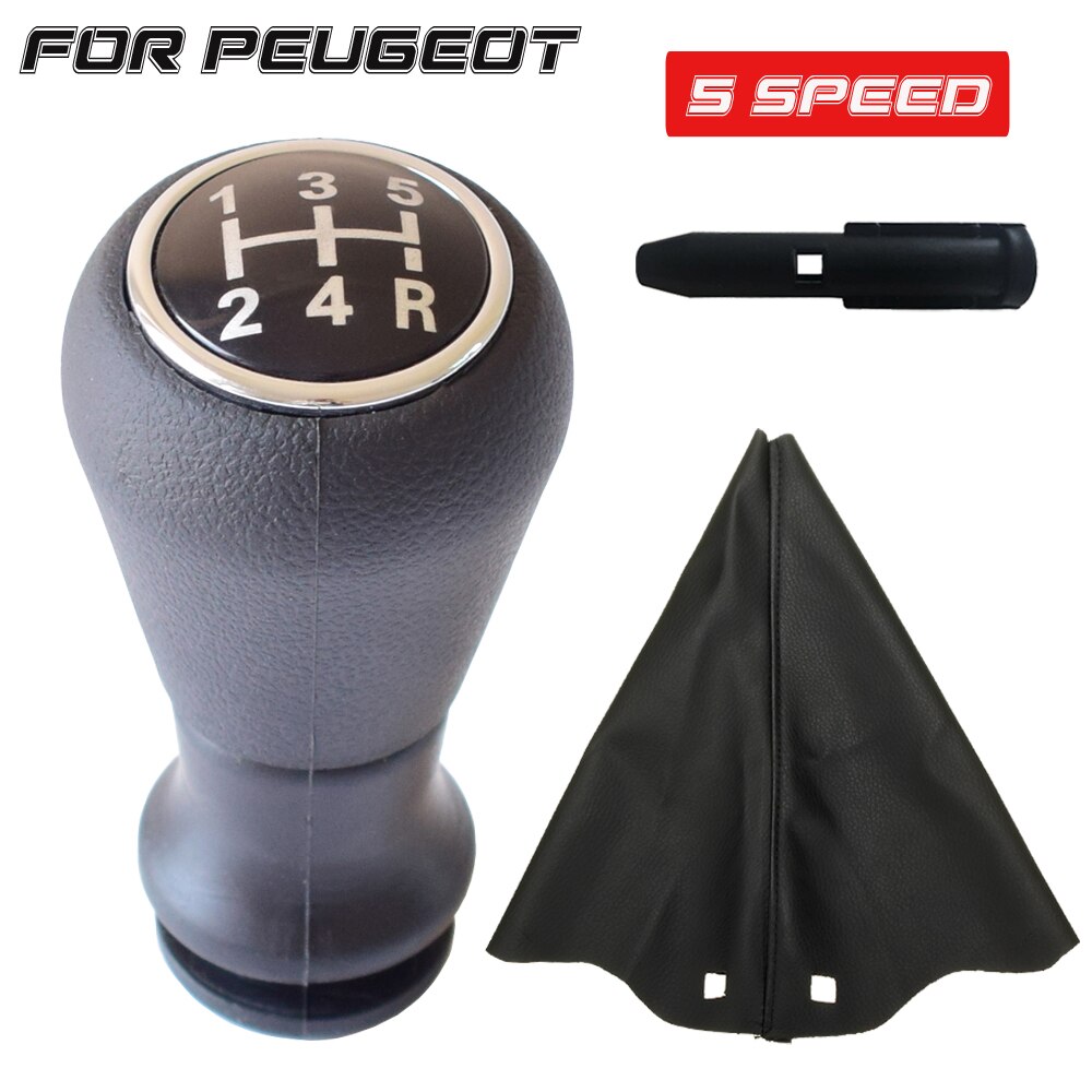 Pomo de cambio de marchas para Citroën C1, C3, C4, PEUGEOT 106, 107, 205, 206, 207, 306, 307, 308, 309, 405, 406, 407, 508, 605 MT: option 5