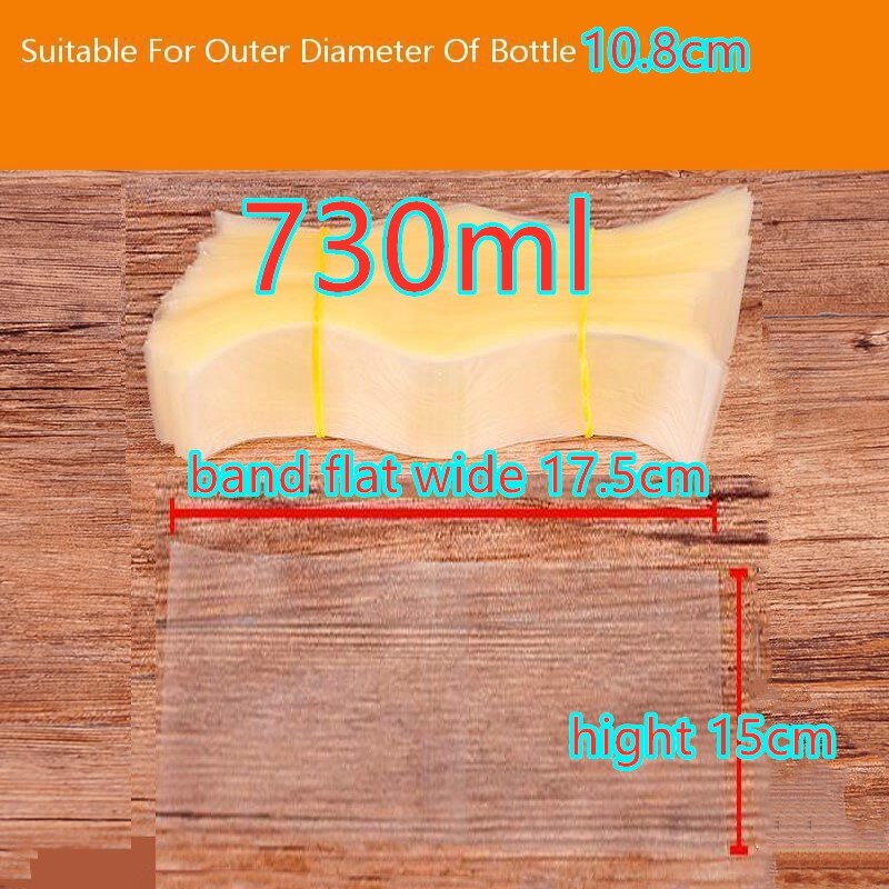 400 pièces/taille thermorétractable PVC bandes pour bouteille en verre bouche joint capuchon rétractable en plastique haut joint bandes posé à plat largeur X bande haute