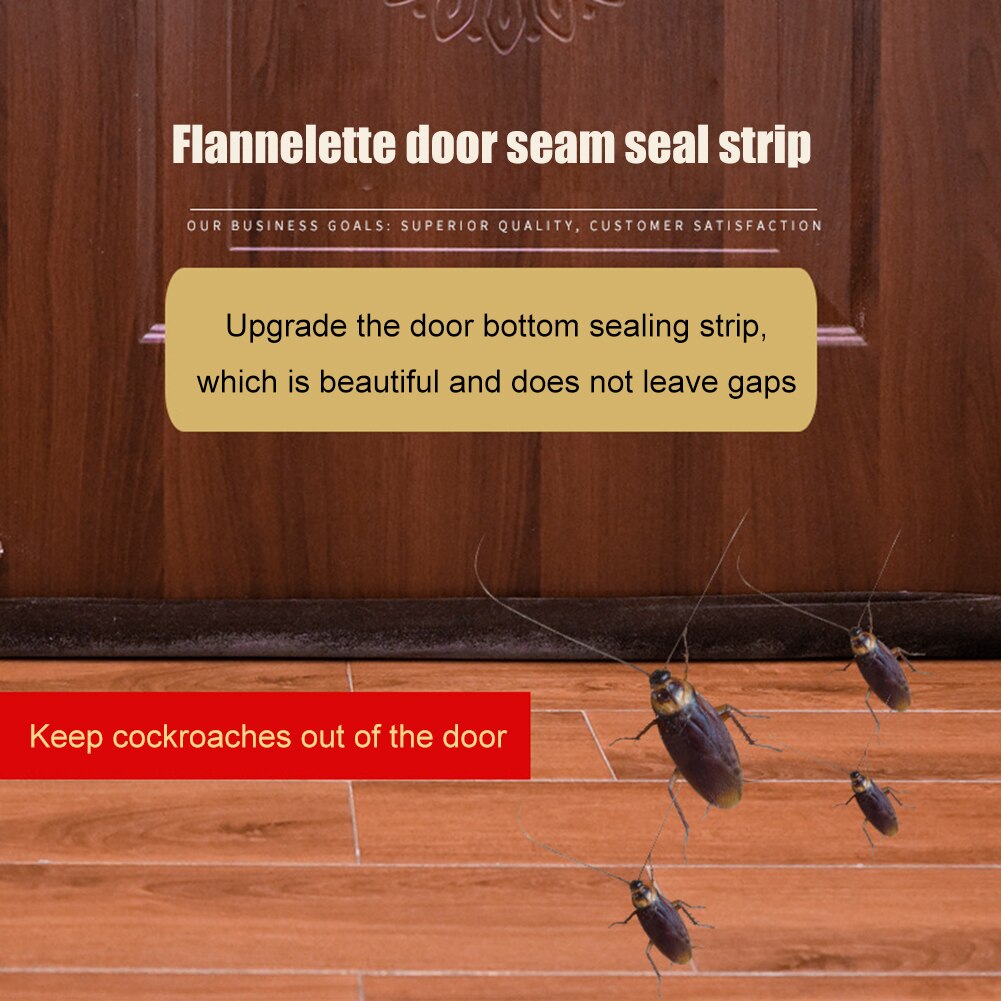 Door Bottom Seal Strip Weatherstrip Rubber Seal Weatherstrip Windproof Dust Gap Filler Household Accessories