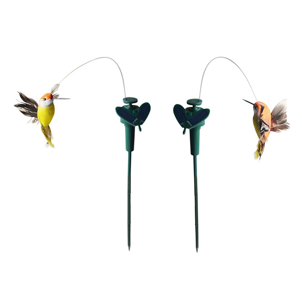 Vogeltuinornamenten & terraspalen kolibrie plantenprikkers , 2 stuks