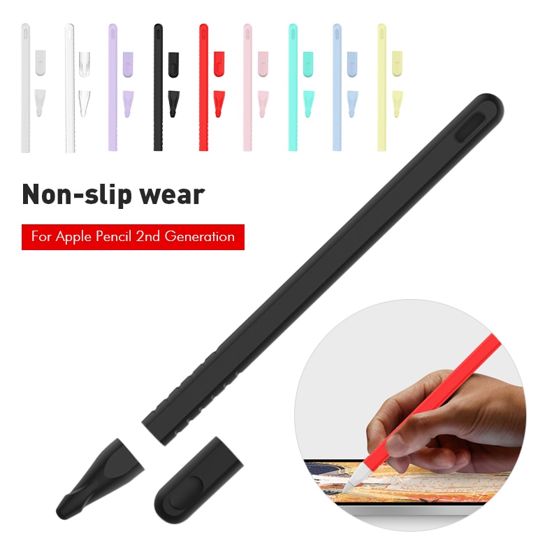 Voor ipad Pro Silicon Pen Case Voor Apple Potlood 2 Gevallen Cover Tip HolderTablet Touch Stylus Pen Beschermhoes pouch Capas