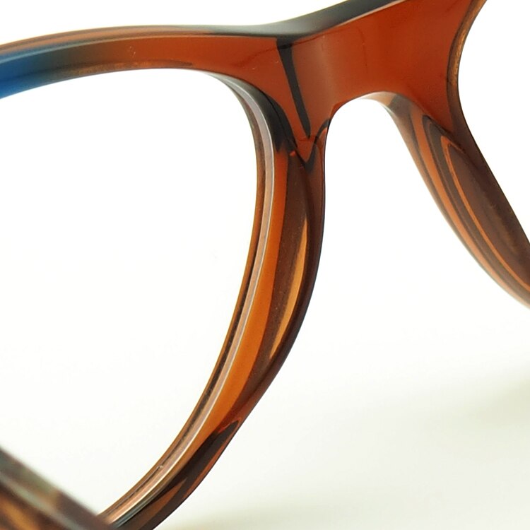 Women Hand Made Acetate Eyeglass Frames for Women Cateye Two-Toned Glasses Frames Light Spectacles Pink Blue Green