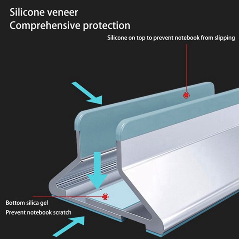 Laptop Vertical Bracket Single Card Tablet Desktop Cooling Bracket Tablet Storage Base Bracket