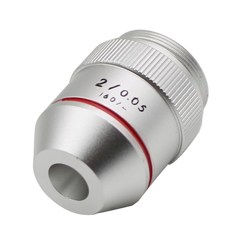 1X 2X Achromatic Objective Lens Infinity Objective for 195 Biological Microscope Accessories with RMS Thread Low Magnification