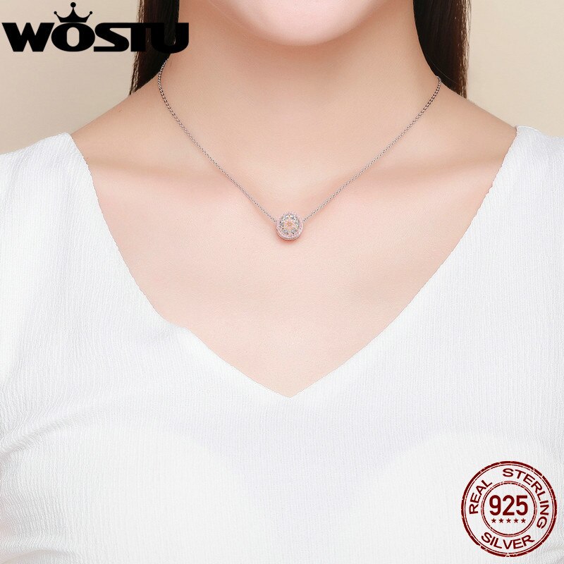 WOSTU Top 925 Sterling Silver Blooming Flower Charm Bead fit Anniversary DIY Brand Bracelet Silver Jewelry FIC923