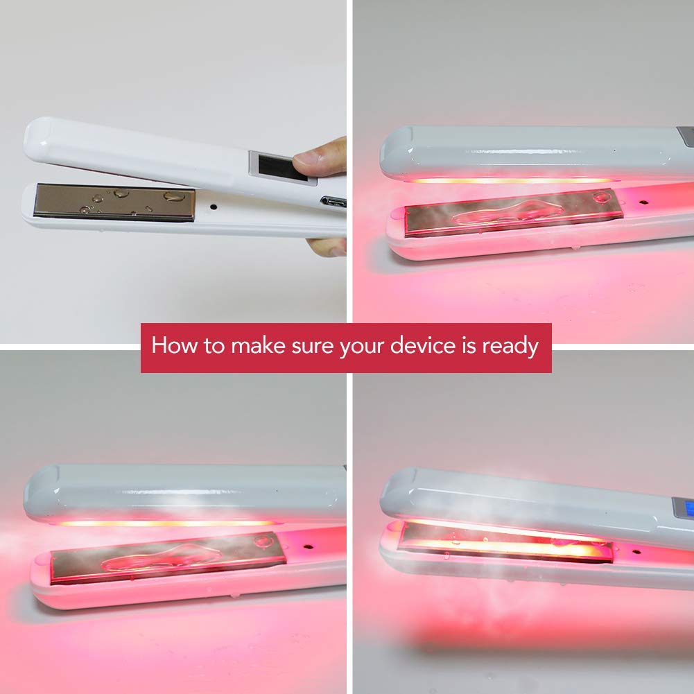 Piastra per capelli professionale a infrarossi 2 in 1 e bigodino 1.25 pollici tormalina ceramica titanio ioni negativi ferro galleggiante 3D